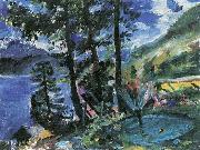 Lovis Corinth Walchensee mit Springbrunnen oil painting reproduction